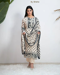 Polka Dot Printed Salwar Suit – Beige