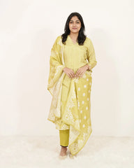 Zigzag Striped 3Pc Salwar Suit