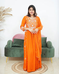 Handworked 2Pc Gown