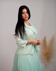 Indo western outfit- light cyan