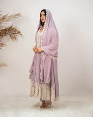 Heavy handworked anarkali- levender