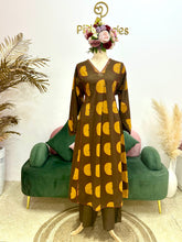 Printed 2Pc Cotton Flex Co-Ord Set- Brown