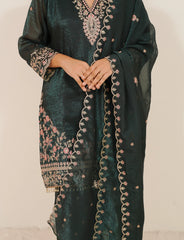 Embroidered 3Pc Short Salwar Suit