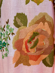 Digital print linen salwar suit- Peachy pink