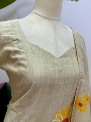 Imported Cotton A-Line Suit- Khaki