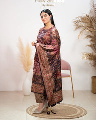 Multi-Colored Multi-Printed Velvet Suit
