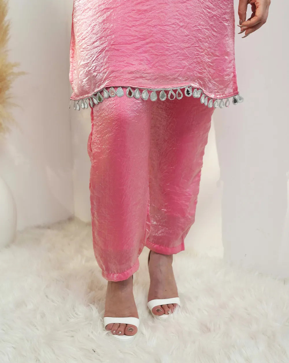 Fendi mirror worked co-ord set - pink