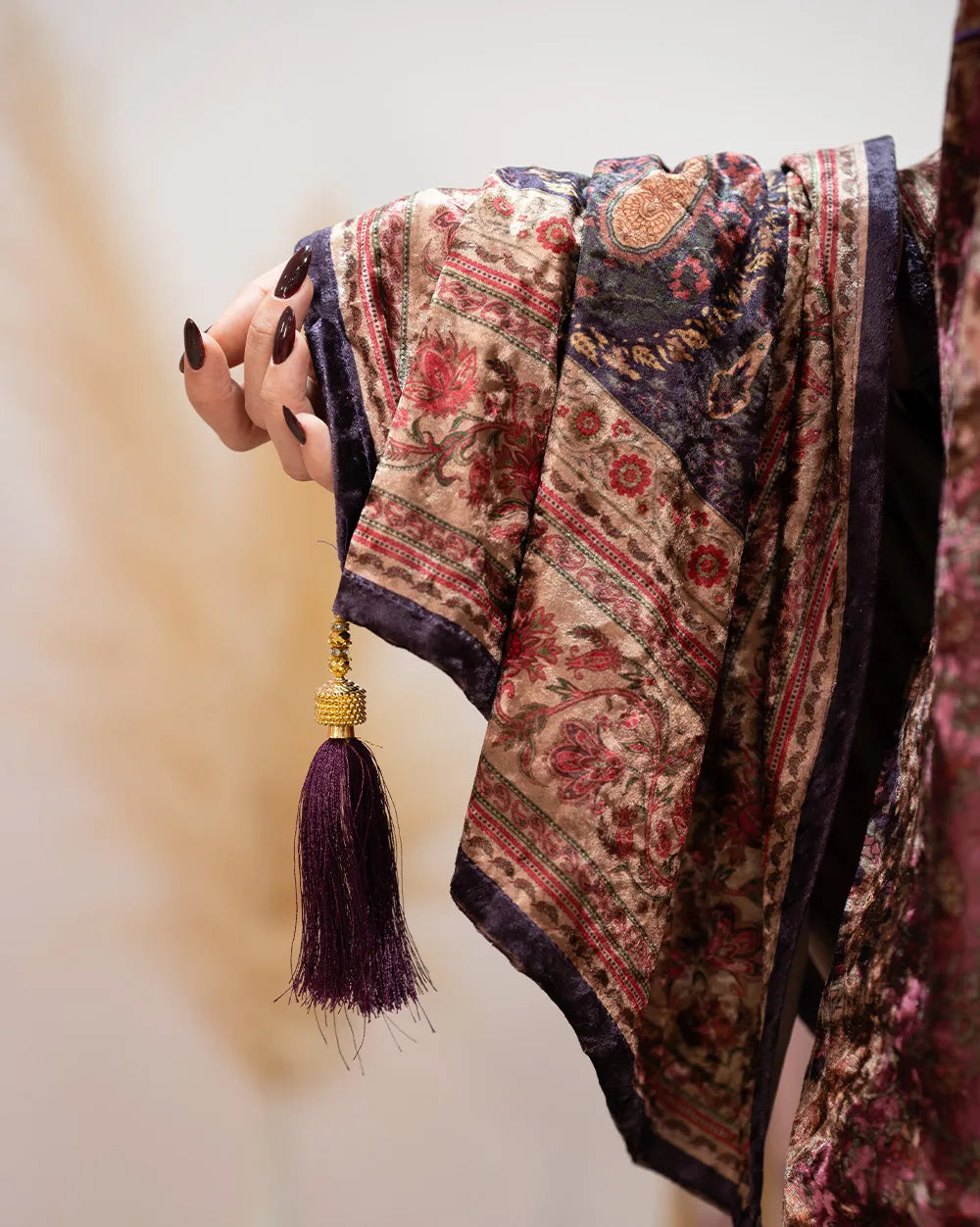 Multi-Colored Multi-Printed Velvet Suit