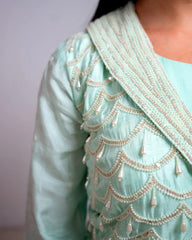 Indo western outfit- light cyan