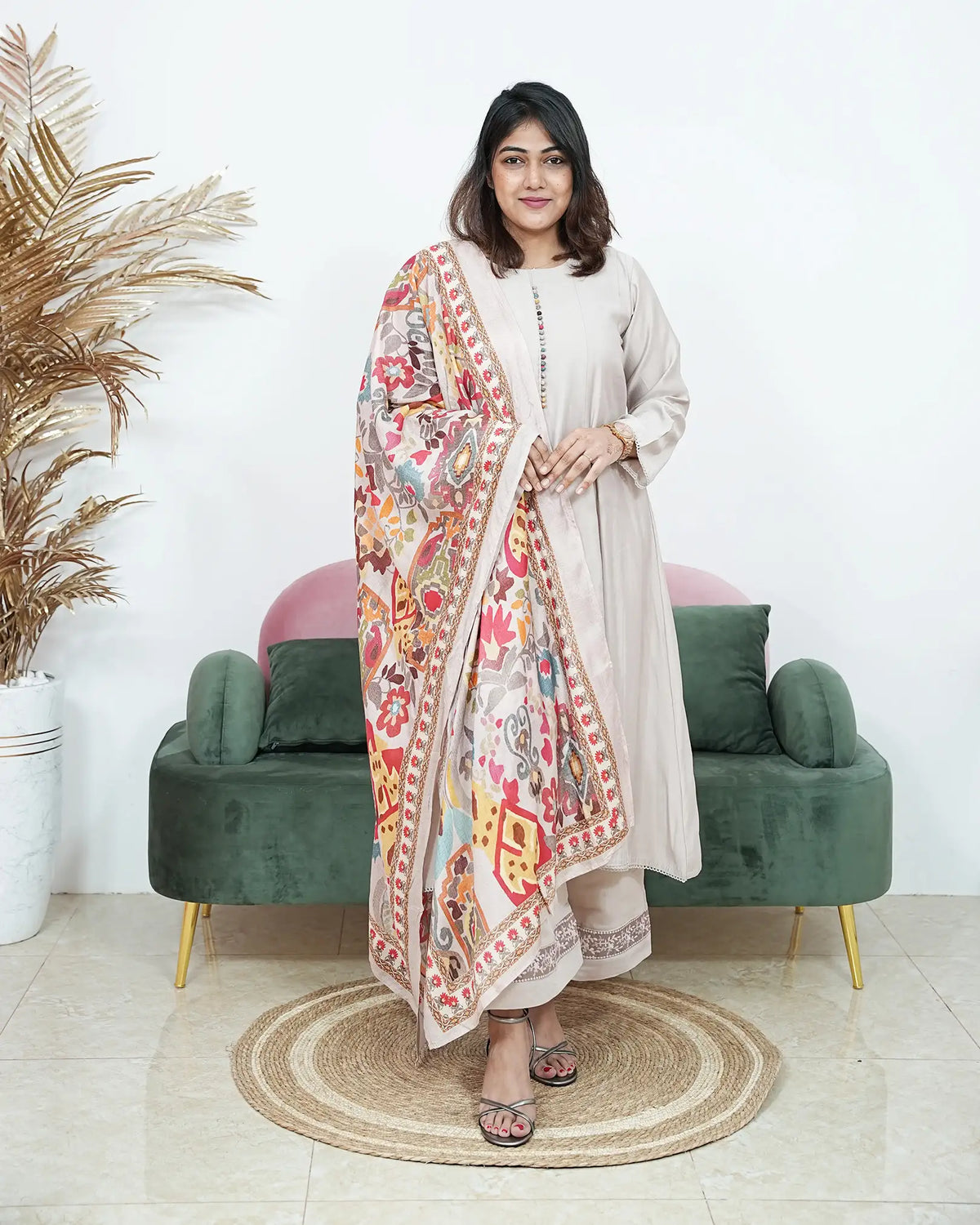 Solid Panel Cut 3Pc Anarkali