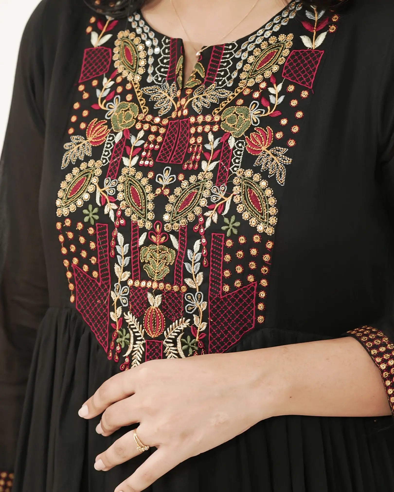 Embroidered 3Pc Anarkali Suit