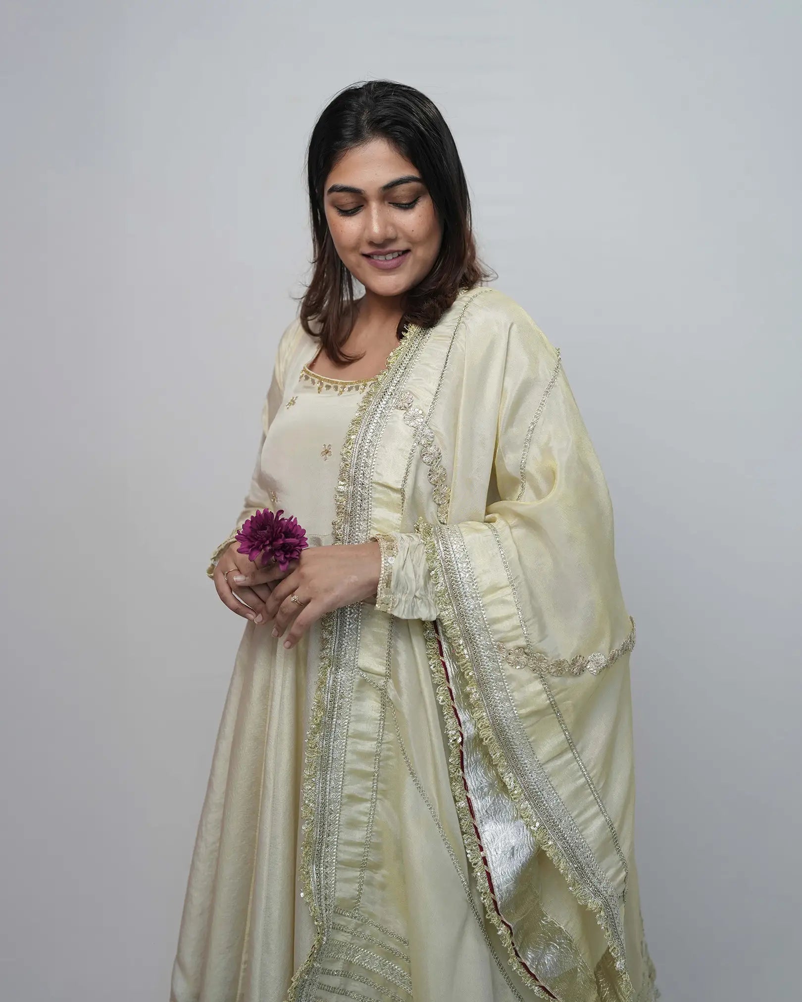 Tissue silk premium anarkali