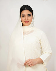 Heavy handworked sharara suit- cream shade