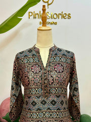 Black Ajrakh Print 2PC Modal Muslin Co-Ord Set