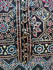 Black Ajrakh Print 2PC Modal Muslin Co-Ord Set