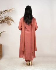 Handworked A-line salwar suit - onion pink