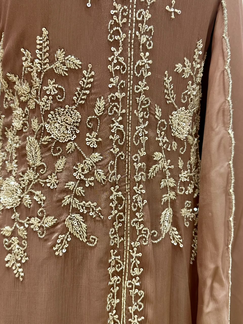 Handworked Salwar Suit- Cocoa Blush