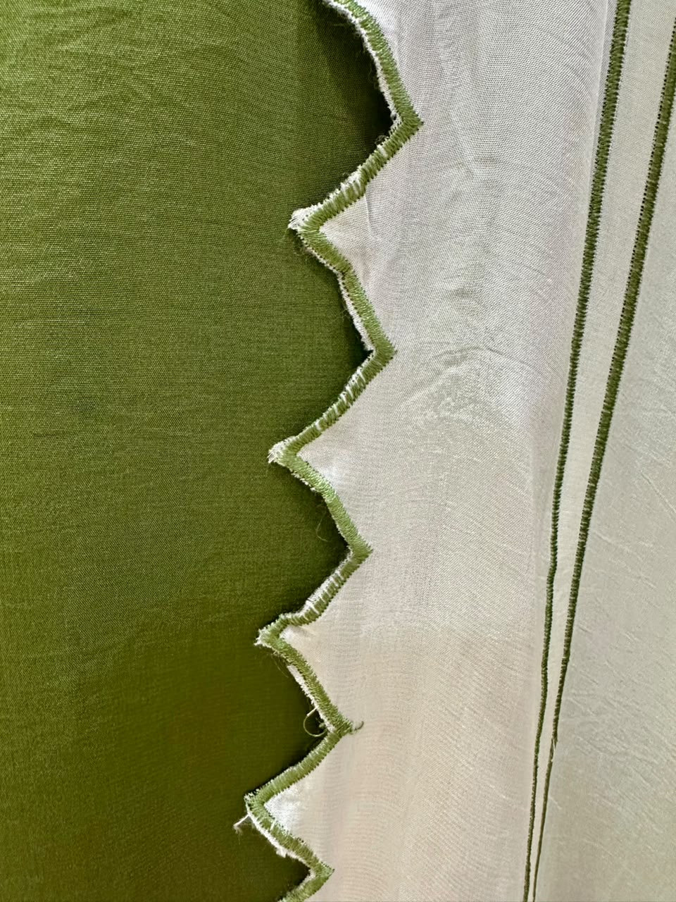 Mehndi Green Kaftan Suit with Pastel Green Contrast Dupatta