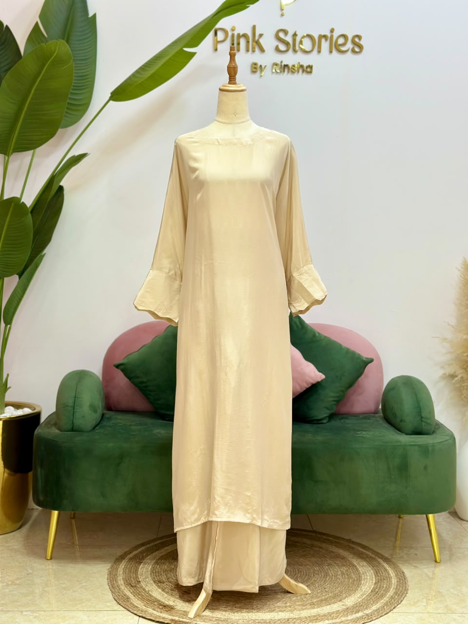 Kaftan Co-Ord Set- Beige