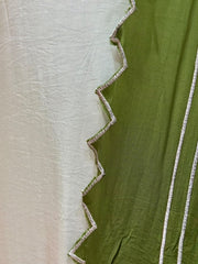 Pastel Green Kaftan Suit with Contrast Dupatta