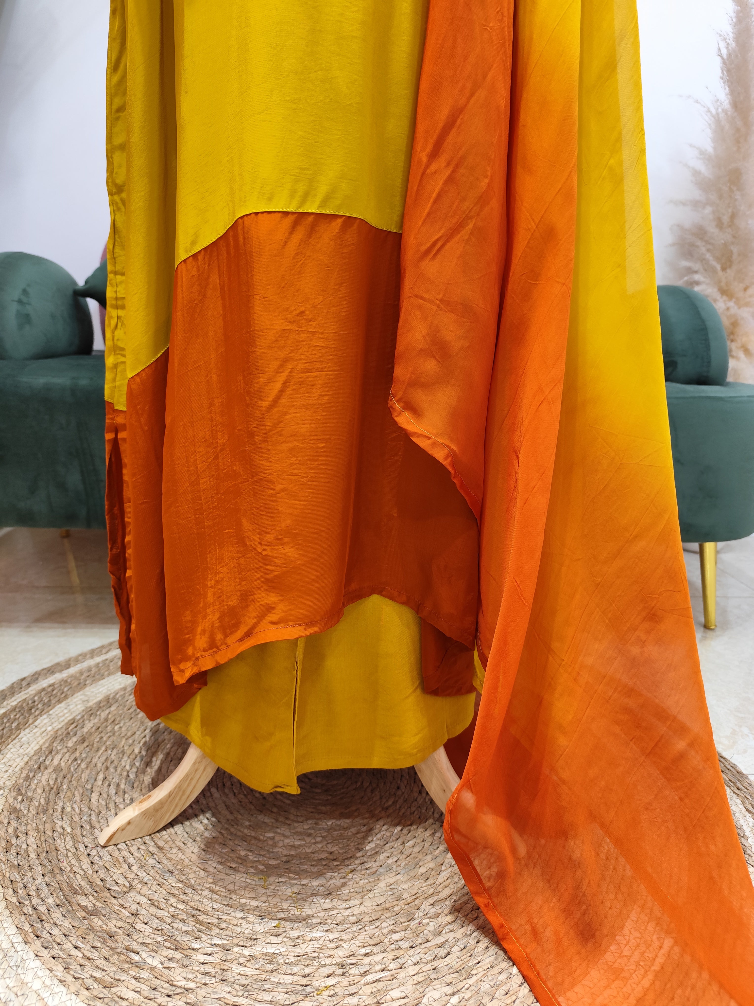 0MBRE SHADED KAFTAN STYLE SALWAR SUIT