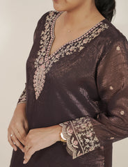 Embroidered 3Pc Short Salwar Suit