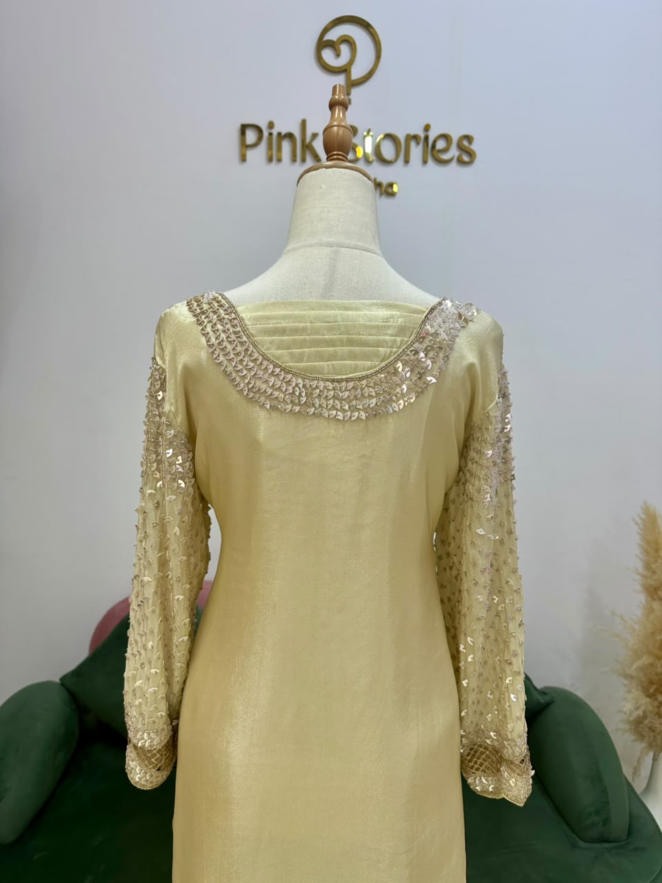 Handworked Salwar Suit- Cream