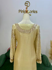 Handworked Salwar Suit- Cream