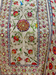 Crepe Silk Digital Print Salwar Suit- Beige Cream