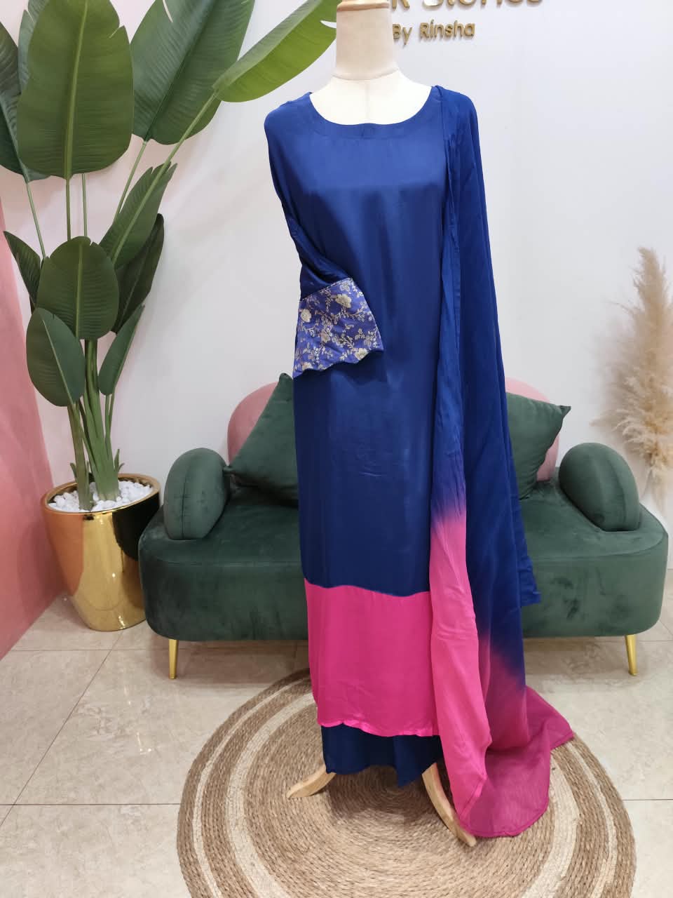 0MBRE SHADED KAFTAN STYLE SALWAR SUIT